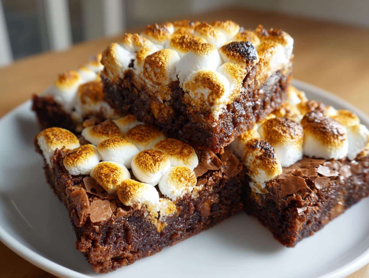 Brownies aux guimauves grillées