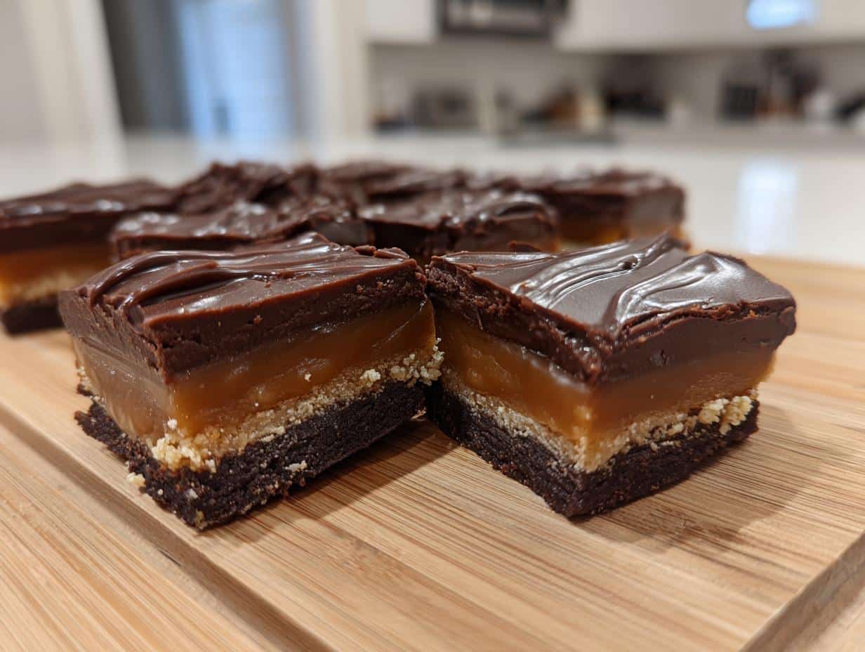 Carrés chocolat-caramel