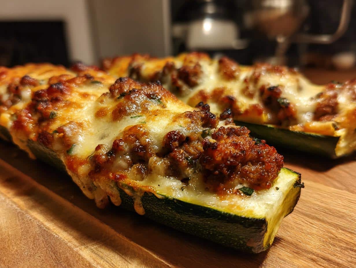 Courgettes farcies au four