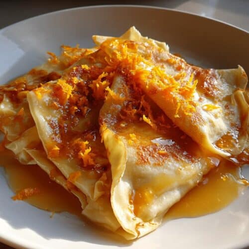 Crêpes Suzette flambées (sans alcool)