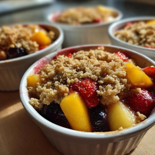 Crumbles individuels aux fruits