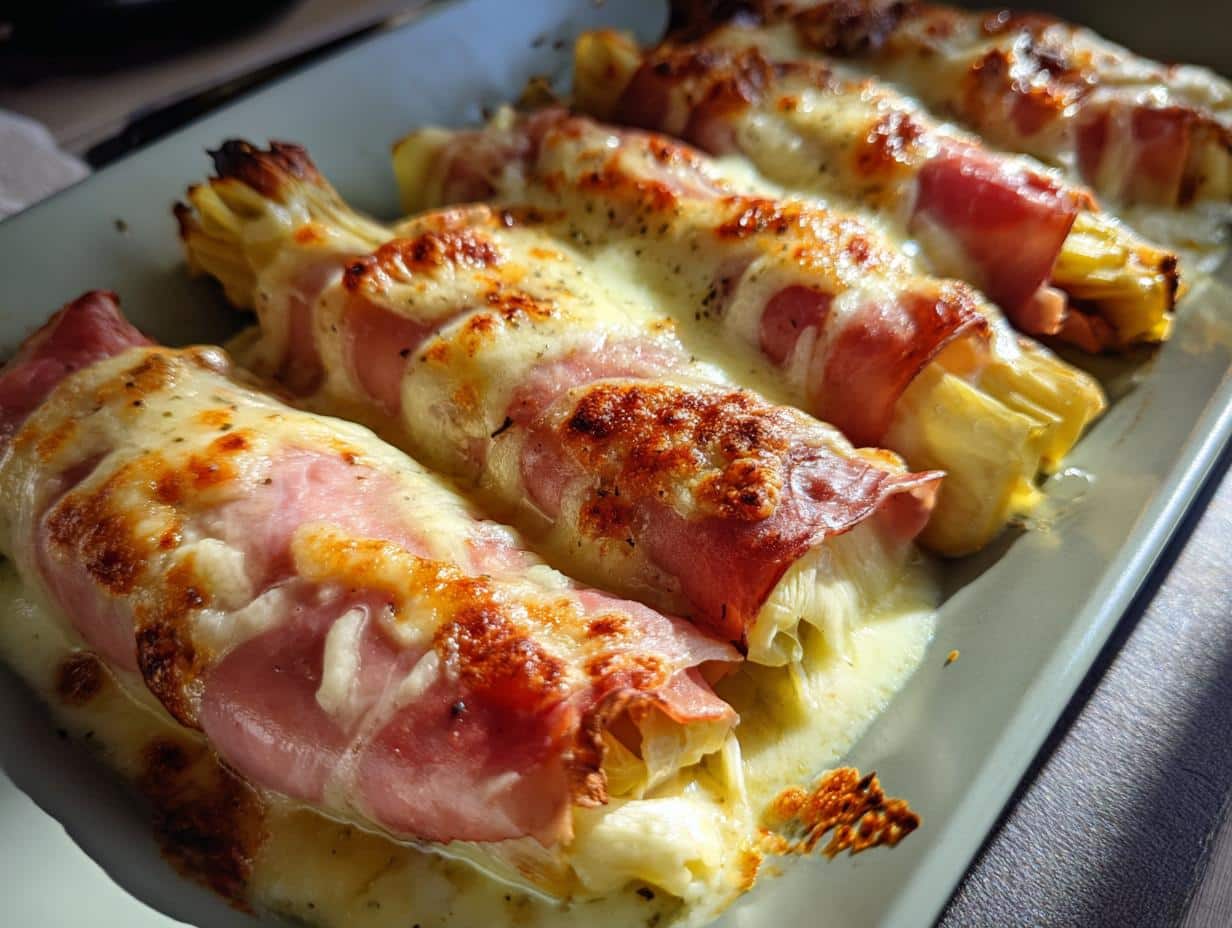 Endives au jambon gratinées