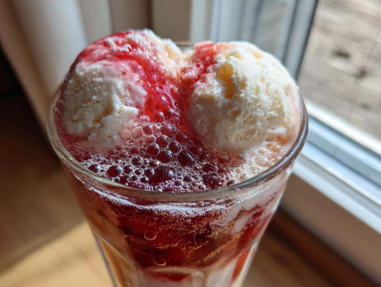Flotteur au cola cerise