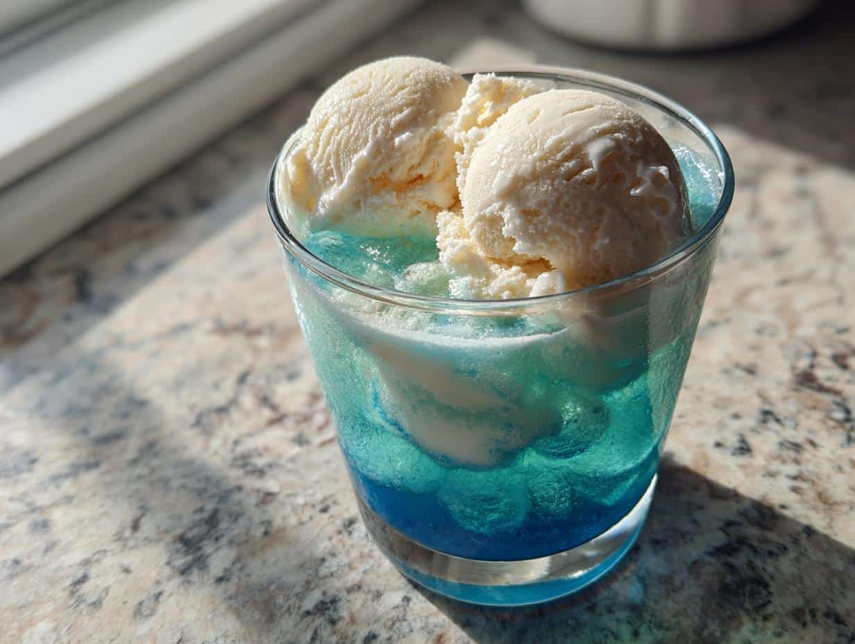 Flotteur au soda aux myrtilles