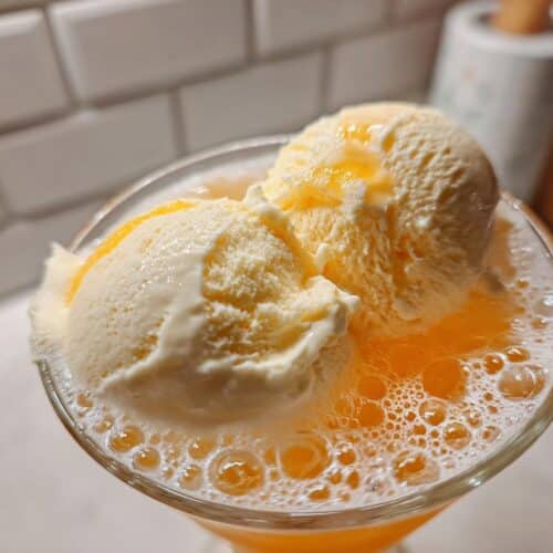 Flotteur au soda orange vanille