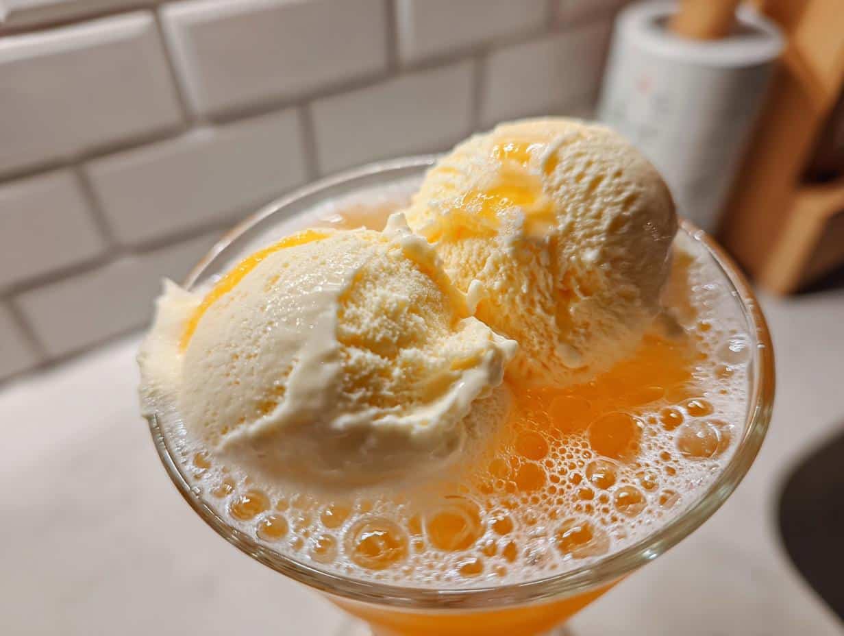 Flotteur au soda orange vanille