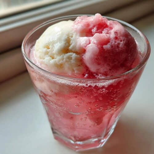 Flotteur au soda rhubarbe