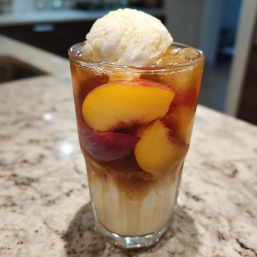 Flotteur au thé glacé pêche