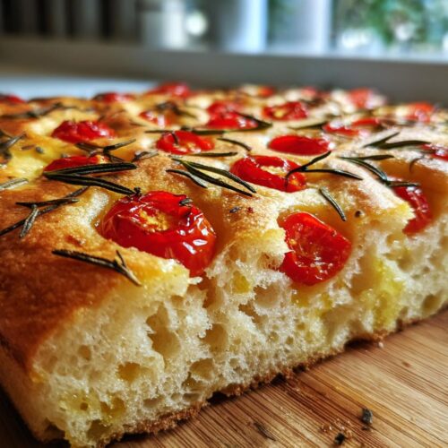 Focaccia aux tomates cerises et romarin