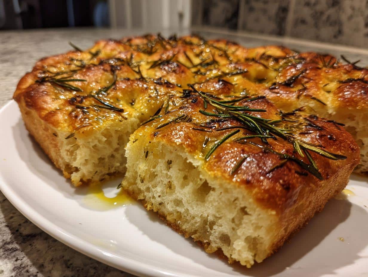 Focaccia italienne aux herbes