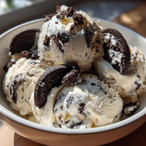 Glace cookies and cream