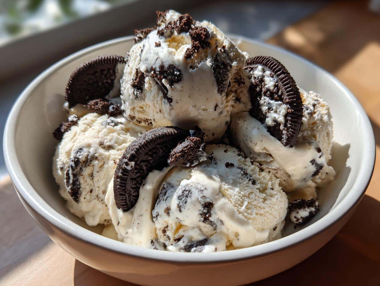 Glace cookies and cream