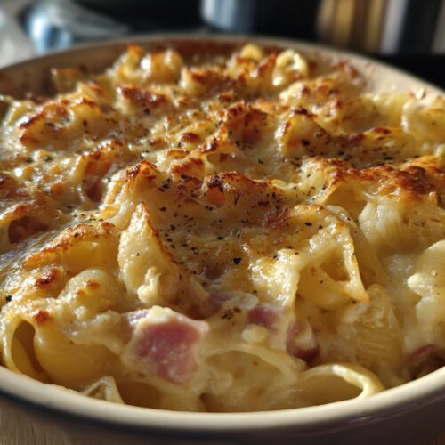 Gratin de coquillettes jambon