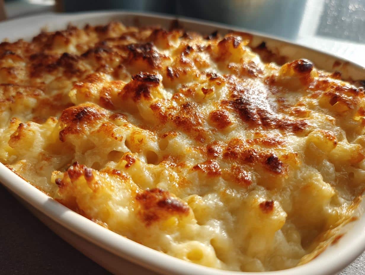 Gratin de macaronis crémeux