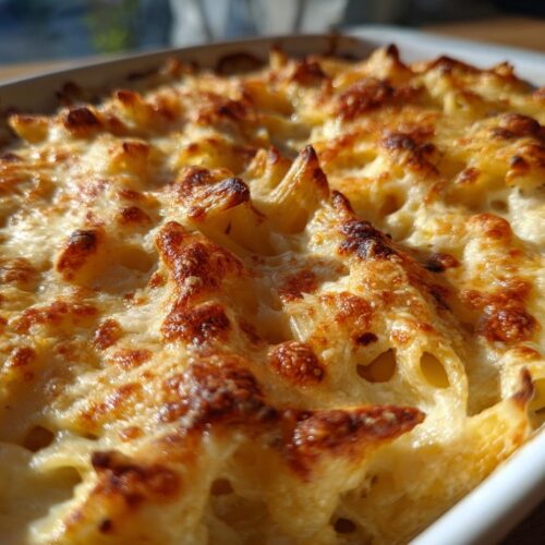 Gratin de penne au fromage