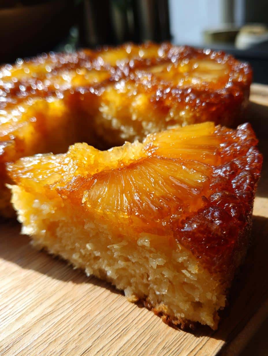 Gâteau renversé à l'ananas coco - detail 1