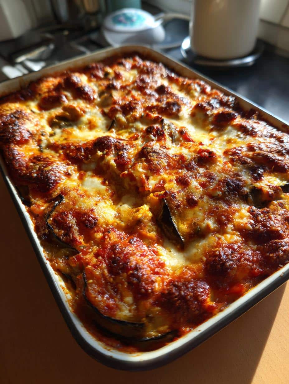 Lasagnes aubergines-mozzarella - detail 1
