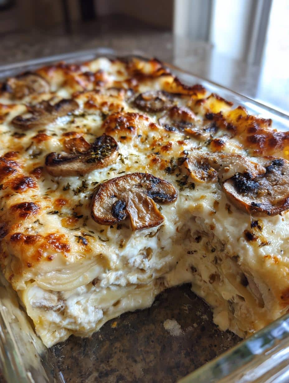 Lasagnes blanches poulet-champignons - detail 1