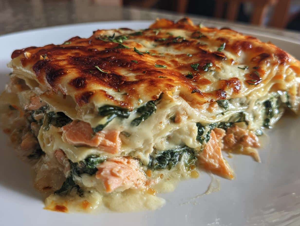 Lasagnes saumon-épinards