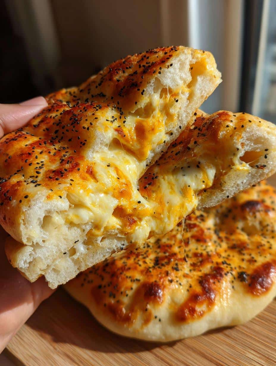 Naan au fromage et nigelle - detail 1
