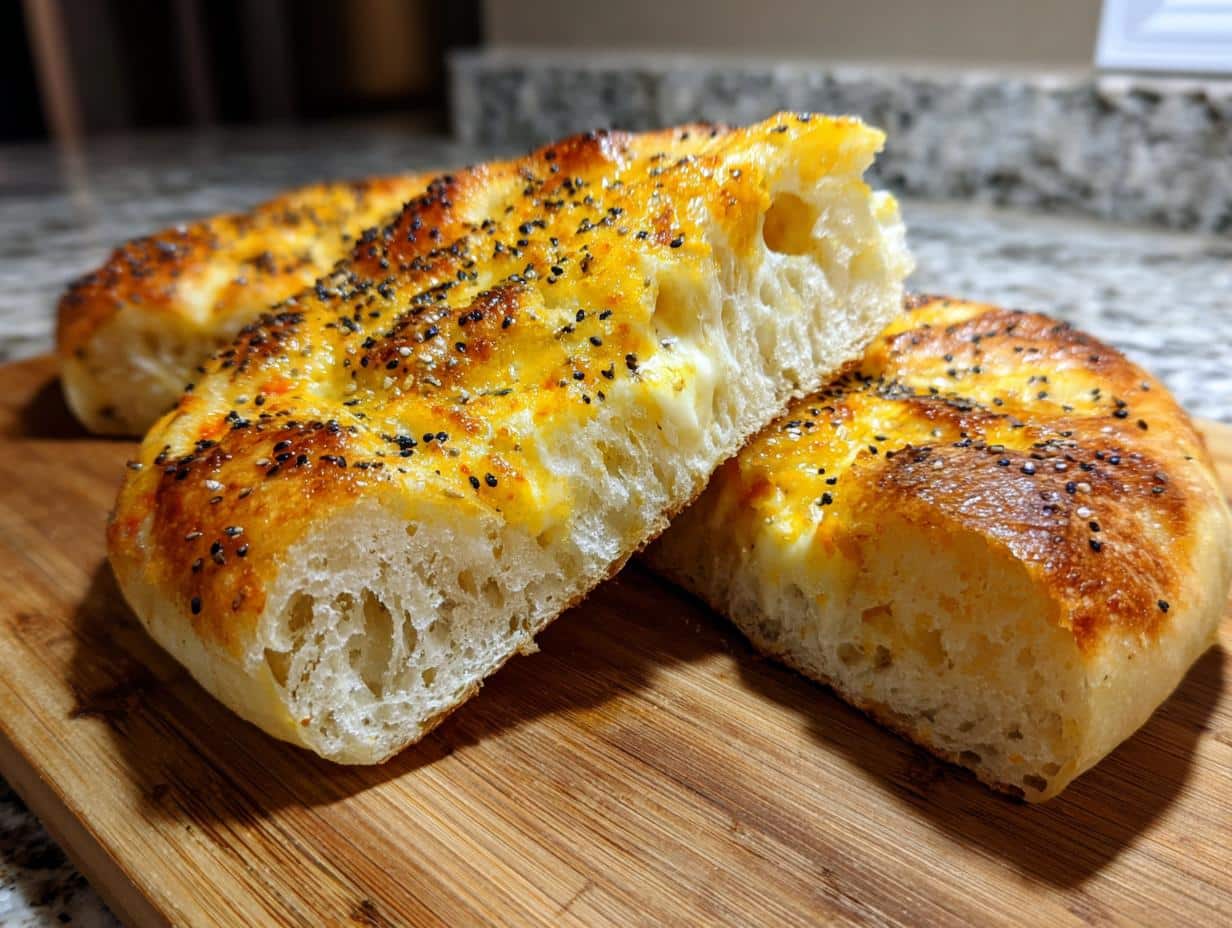 Naan au fromage et nigelle
