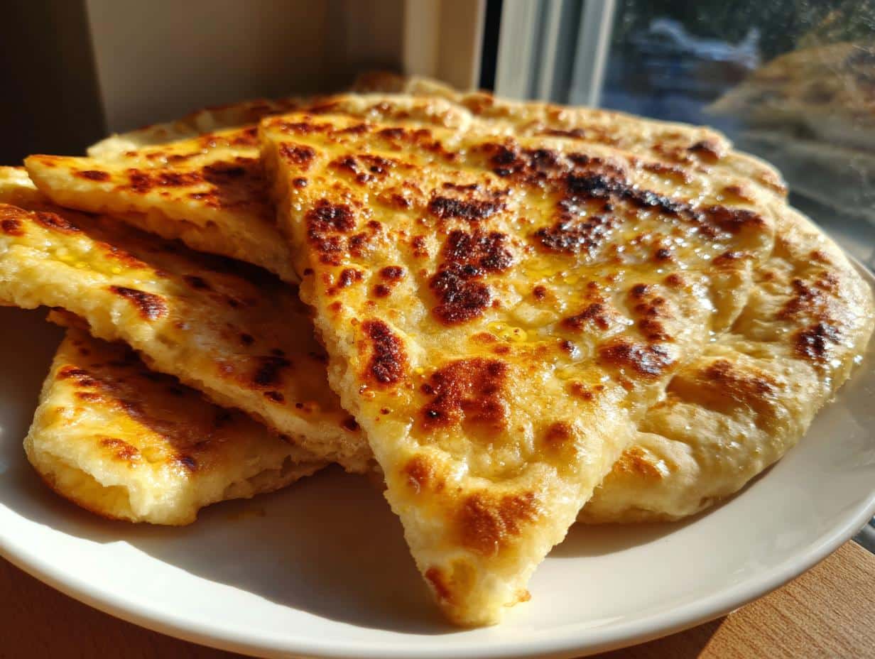 Pain plat au yaourt sans levure