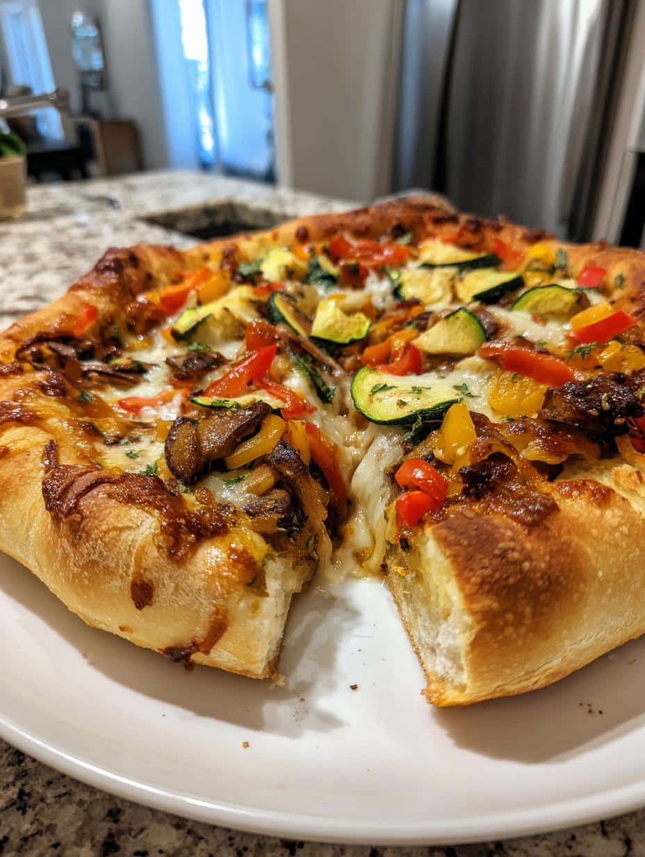 Pain plat farci aux légumes - detail 1