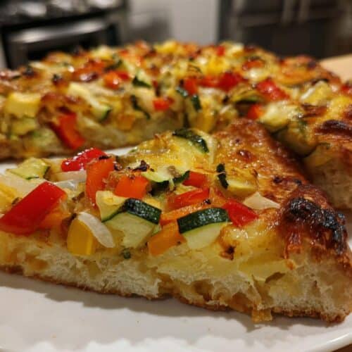 Pain plat farci aux légumes