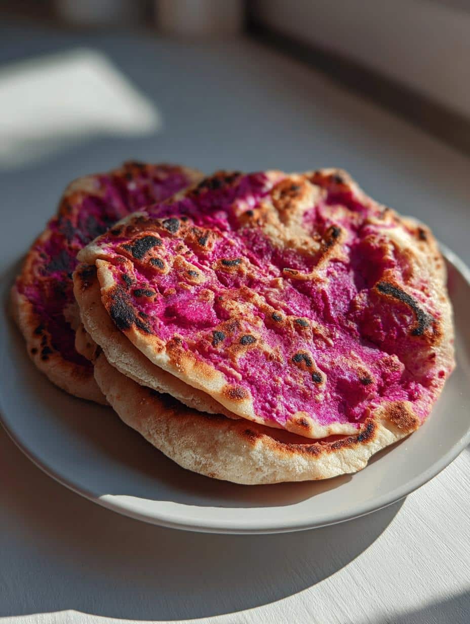 Pain plat à la betterave (coloré) - detail 1