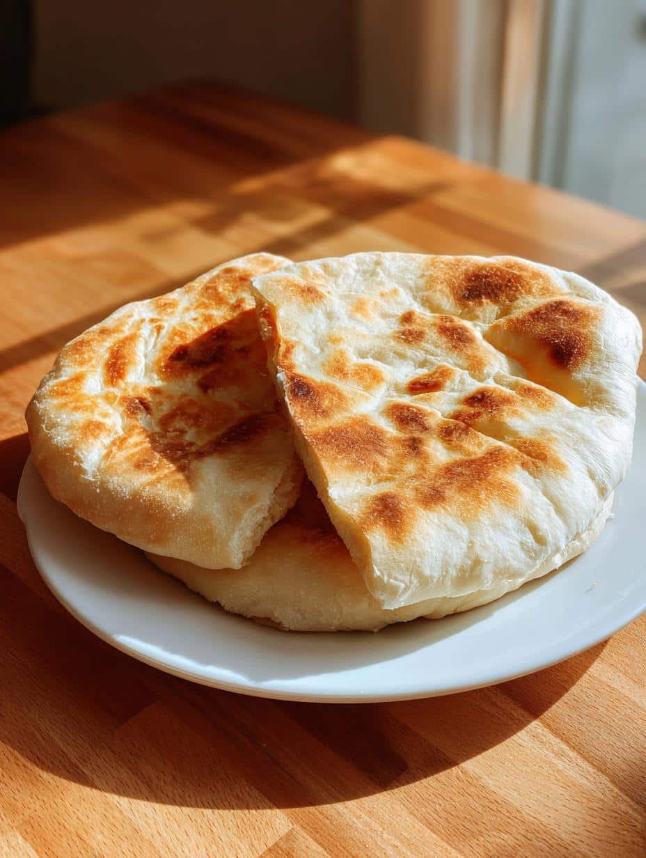 Pain plat libanais (pain pita maison) - detail 1