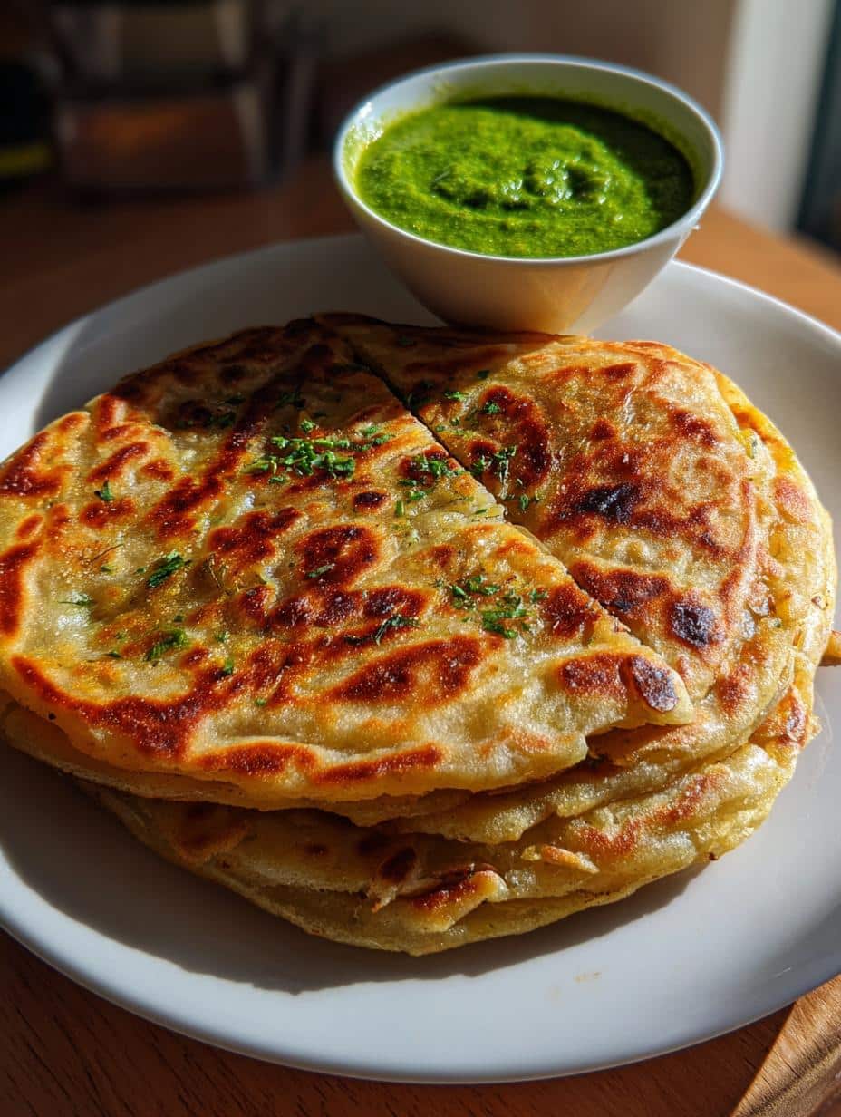 Paratha feuilleté indien - detail 1
