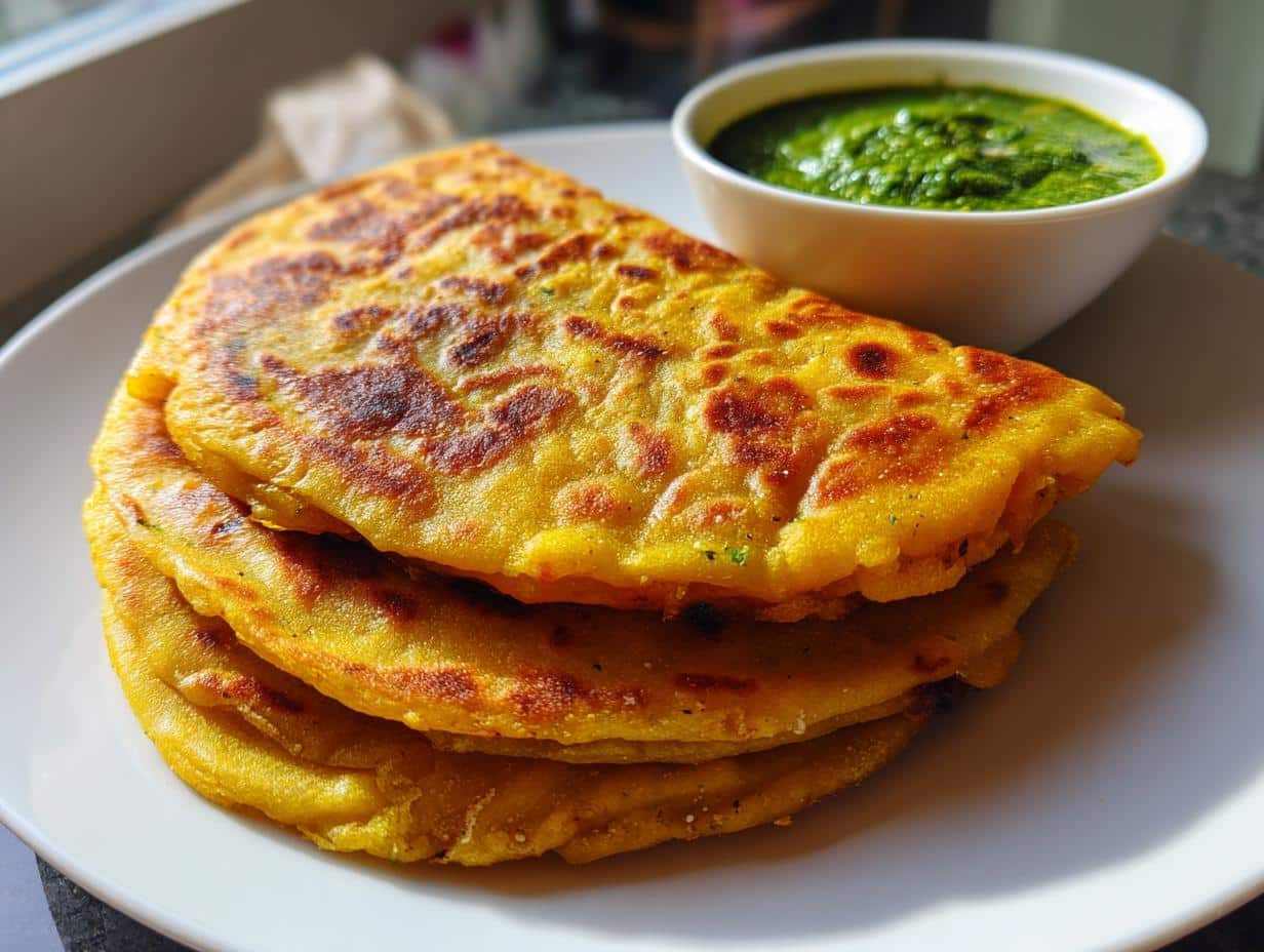 Paratha feuilleté indien