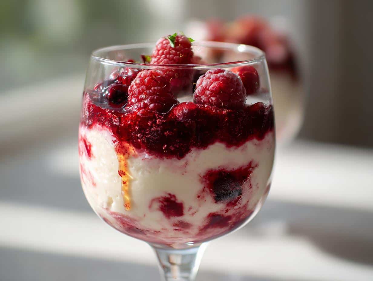 Parfait glacé fruits rouges