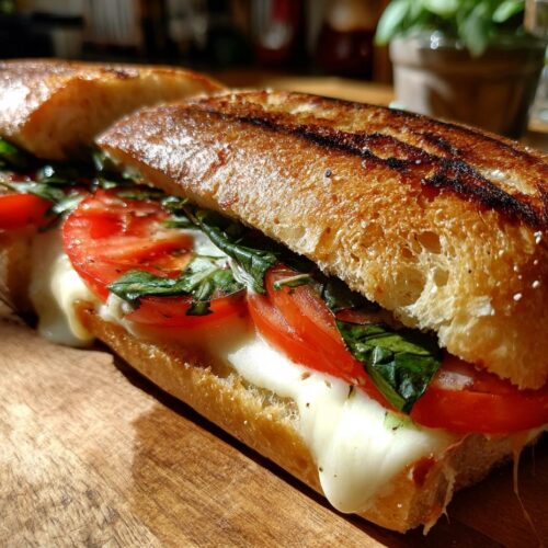 Sandwich caprese grillé