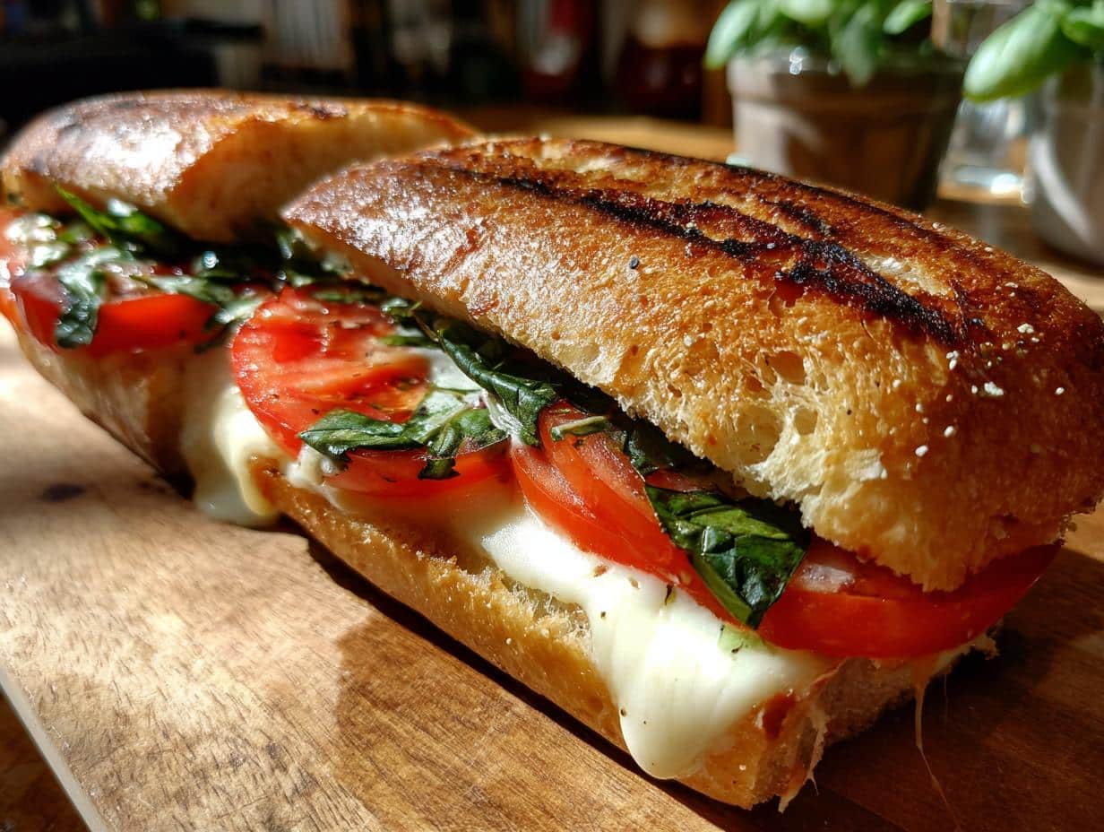 Sandwich caprese grillé : 5 étapes pour un délice irrésistible
