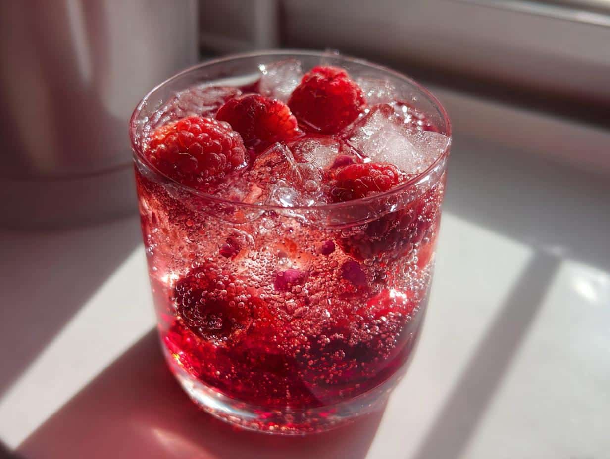 Soda hibiscus-framboise