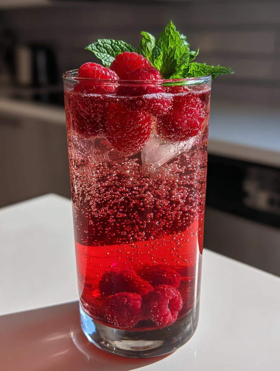 Soda maison à la framboise pétillant - detail 1