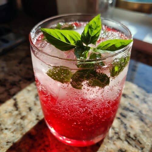 Soda pastèque-basilic