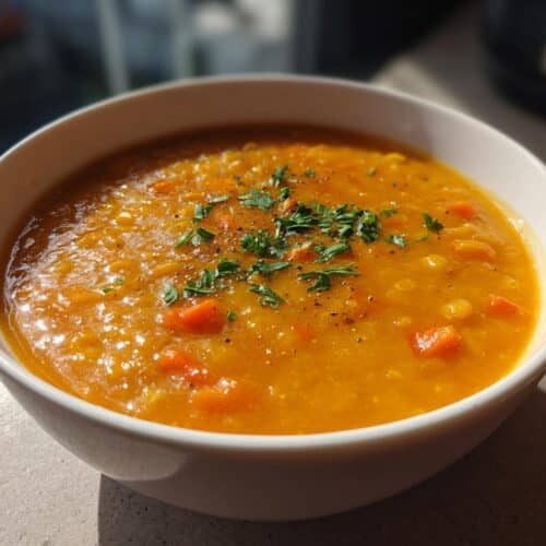 Soupe lentilles corail