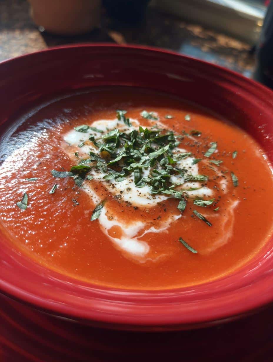 Soupe tomate-basilic crémeuse - detail 1