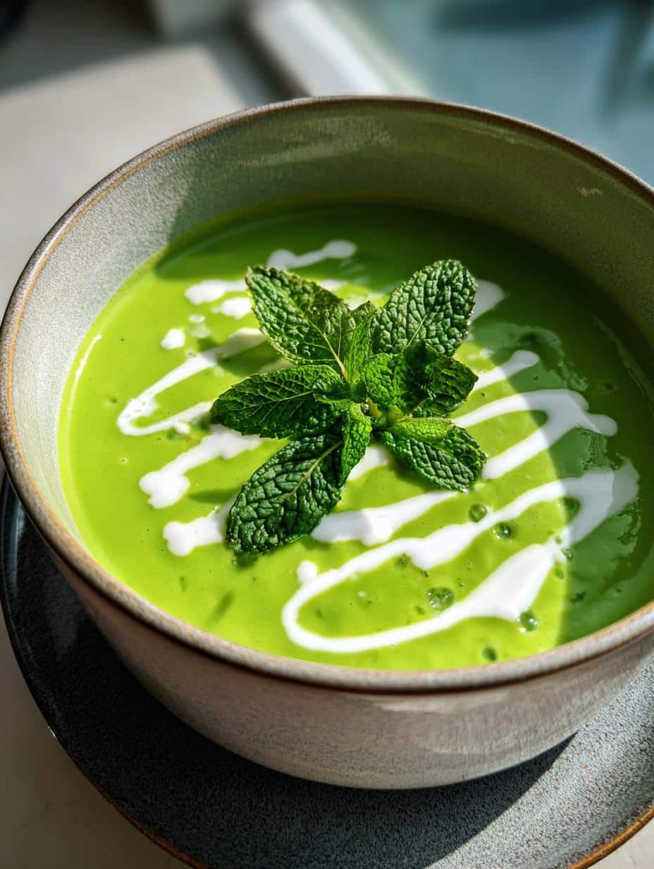 Velouté de petits pois à la menthe - detail 1